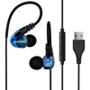 Picture of USB Earbuds with Microphone for PC Laptop, 6.5Ft Long Cord Wired USB Headphones Headset for Computer Desktop Chromebook MacBook, Lightweight Over Ear in-Ear Earphones w Case, Control & Mute Function