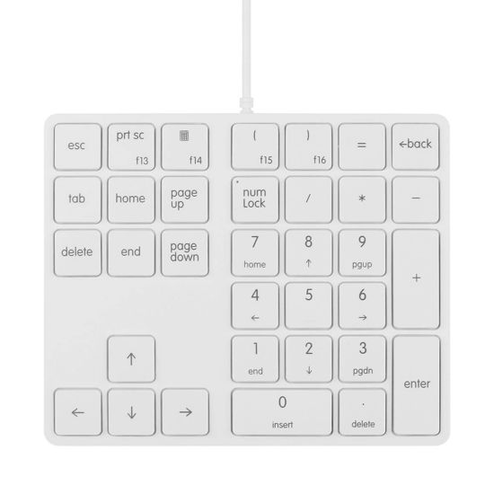 Picture of Numeric Keypad 34 Keys (30%) Mini Multifunctional Wired Numpad Portable Keypad White Magicforce by Qisan