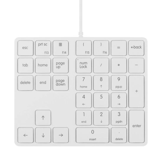 Picture of Numeric Keypad 34 Keys (30%) Mini Multifunctional Wired Numpad Portable Keypad White Magicforce by Qisan
