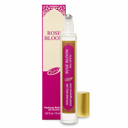 Picture of Zoha|Rose Bloom Perfume Oil|Alcohol Free Long Lasting Rose Perfume for Women and Men|Hypoallergenic Travel Size Rose Oil Roll On Perfume