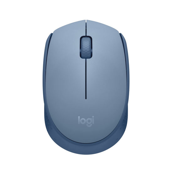 Picture of Logitech M170 Wireless Mouse for PC, Mac, Laptop, 2.4 GHz with USB Mini Receiver, Optical Tracking, 12-Months Battery Life, Ambidextrous - Blue Grey