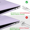 Picture of B BELK Compatible with MacBook Air 13 inch Case M1, MacBook Air Case 2021 2020 2019 2018 A2337 A2179 A1932 Touch ID, Plastic Laptop Hard Shell + 2 Keyboard Covers + Screen Protector, Lavender Purple