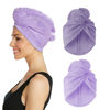 Picture of Turbie Twist Microfiber Hair Towel Wrap for Women and Men | 2 Pack | Bathroom Essential Accessories | Quick Dry Hair Turban for Drying Curly, Long & Thick Hair (Dark Purple, Light Purple)