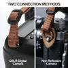 Picture of Stripes Camera Strap - 1.5" Cowhide Head Shoulder Neck Strap ,Vintage Woven Multi-color Camera Straps for Cameras and Binoculars,Cute Adjustable Thin Strap for Adults & Kids(Green Yellow White）