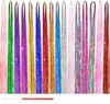 Picture of AMchoice Hair Tinsel Kit with Tools 16 Colors 8000 Strands Fairy Hair Tinsel Heat Resistant Sparkling Shiny Tinsel Hair Extensions 48 Inch Colorful Hair Tinsel strands Kit