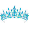 Picture of TOBATOBA Sky Blue Tiara Crowns Royal Queen Crown Crystal Wedding Tiaras for Women Princess Rhinestone Crown Wedding Tiaras for Bride Halloween Crowns for Women Quinceanera Headpieces for Prom Party