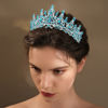 Picture of TOBATOBA Sky Blue Tiara Crowns Royal Queen Crown Crystal Wedding Tiaras for Women Princess Rhinestone Crown Wedding Tiaras for Bride Halloween Crowns for Women Quinceanera Headpieces for Prom Party