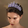 Picture of TOBATOBA Tiaras for Women, Dark Purple Tiara Crowns for Women, Wedding Tiara for Bride Queen Crown, Royal Princess Quinceanera Headpieces for Birthday Prom Pageant Halloween Cosplay Accessories