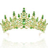 Picture of TOBATOBA Light Green Tiaras and Crowns for Women, Rhinestone Princess Tiara, Crystal Crown Royal Queen Crown for Women, Quinceanera Headpieces for Birthday Prom Pageant Halloween