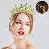 Picture of TOBATOBA Light Green Tiaras and Crowns for Women, Rhinestone Princess Tiara, Crystal Crown Royal Queen Crown for Women, Quinceanera Headpieces for Birthday Prom Pageant Halloween