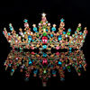 Picture of TOBATOBA Tiaras for Women, Multicolor Tiara Gold Crowns for Women, Wedding Tiara for Bride Queen Crown, Royal Princess Quinceanera Headpieces for Birthday Prom Pageant Halloween Cosplay Accessories