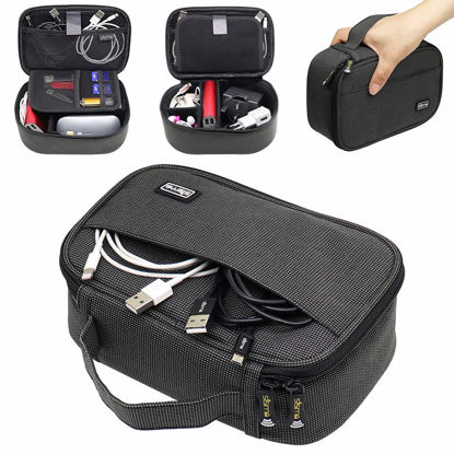 Picture of sisma Travel Electronics Organizer Small Electronic Accessories Carrying Bag for Cords Phone Chargers Cables Earbuds Adapter Mouse - Special Edition