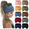 Picture of Jesries Women Headbands African Wide Hair Wrap Extra Turban Head Bands for Lady Large Sport Workout Stretch Non-slip Big Hair Bands