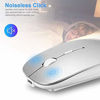 Picture of AE WISH ANEWISH Bluetooth Mouse for Laptop/iPad/iPhone/Mac(iOS 13.1.2 and Above)/Android PC,Wireless Slim USB Rechargable Quiet Mice Compatible with Windows/Linux/Notebook/MacBook Air,Silver