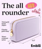 Picture of Embla Cosmetic Bag - Makeup Bag Travel Pouch, Toiletry Bags Cute Makeup Organizer, Nylon Zipper Pouches, Pink Black Coin Purse, Storage Bag Cosmetics Organizer, Make up bags Mini, Small, Large, Womens