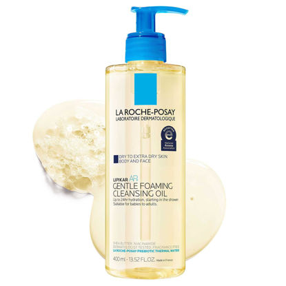 Picture of La Roche-Posay NEW Lipikar AP+ Gentle Foaming Cleansing Oil | Gentle Oil Cleanser for Face and Body Formulated with Niacinamide | Long-Lasting 24-hour Hydration | Fragrance-Free & Soap Free