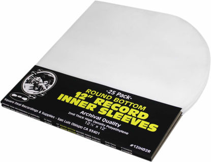 Picture of 12" Record Round Bottom Inner Sleeves - High Density Polyethylene - 2mil - #12IH02R - Set of 50