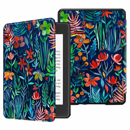 Picture of Fintie Slimshell Case for 6" Kindle Paperwhite (10th Generation, 2018 Release) - Premium Lightweight PU Leather Cover with Auto Sleep/Wake for Amazon Kindle Paperwhite E-Reader, Jungle Night