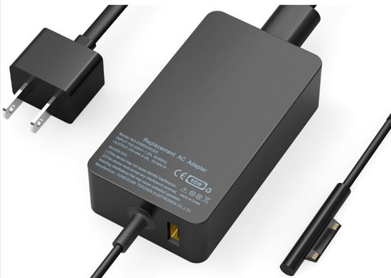 Picture of Surface Pro Charger 65W, Surface Laptop Charger for Microsoft Surface Pro 9/8/7+/7/6/5/4/3/X, Surface Laptop 5/4/3/2/1/Studio, Surface Book 2/1, Surface Go 3/2/1 with 6.6ft Power Cord