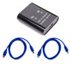 Picture of Printer Sharing Switch, Manual Switcher Adapter, 2 Computer Share 1 Printer Scanner USB Device Hub with 2 Pack Male Cables