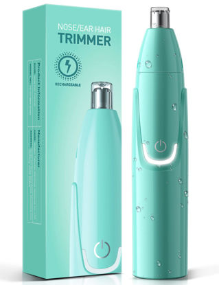 Picture of ZORAMI Rechargeable Ear and Nose Hair Trimmer - 2022 Professional Painless Eyebrow & Facial Hair Trimmer for Men Women, Powerful Motor and Dual-Edge Blades for Smoother Cutting Mint Green