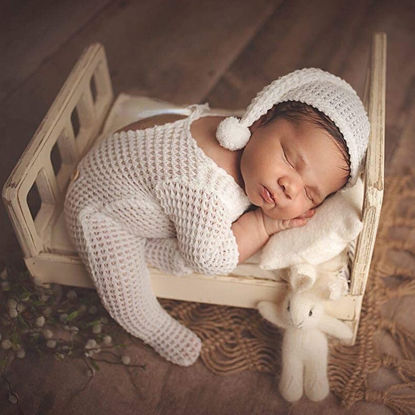 Picture of Zeroest Newborn Photography Outfits Boy Newborn Photography Props Newborn Boy Photoshoot Outfits Newborn Photoshoot Props Boy Girl (White 5#)
