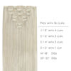 Picture of WENNALIFE Seamless Clip In Hair Extensions Human Hair, 20 Inch 150g 7pcs Ash Blonde Highlighted Platinum Blonde Real Hair Extensions Clip in Human Hair Invisible PU Skin Weft Natural Remy Human Hair Extensions