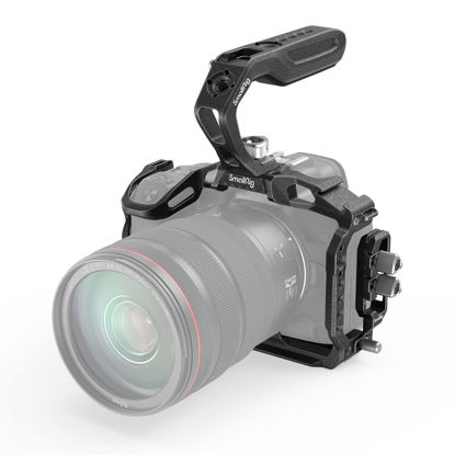 Picture of SmallRig R5 R5 C R6 Cage Kit for Canon R5 R5 C R6 Mirrorless Camera with Top Handle and Dedicated Cable Clamp, Aluminum Alloy Cage for Canon R5 R6 R5 C Camera 3234