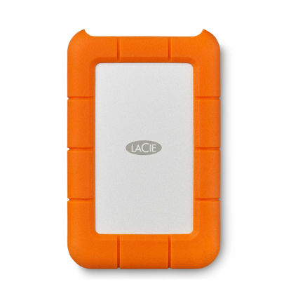 Picture of LaCie Rugged Mini, 5T,B USB 3.0 Portable 2.5 inch External Hard Drive for PC and Mac, Orange/Grey, with Rescue Services (STJJ5000400)
