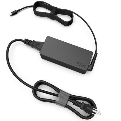 Picture of Universal 65W 45W USB C Laptop Charger-Replacement for Lenovo Thinkpad/Yoga/Chromebook,HP Acer Asus Samsung Mac book pro Dell Chromebook Latitude xps 13 Series,Fast Type C AC Adapter Power Cord Supply