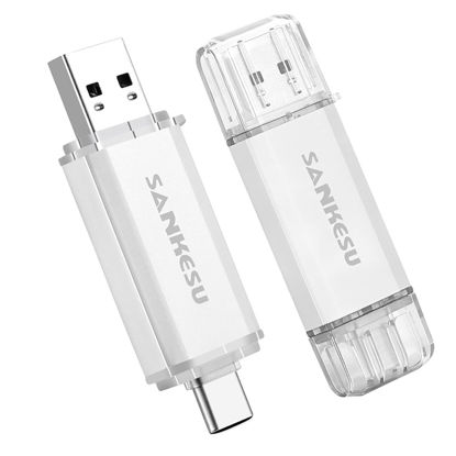 Picture of SANKESU 64GB 2 Pack USB C Flash Drive 3.0 Type C Thumb Drive High Speed USB A and Type C Dual Storage Memory Stick Jump Drive Compatible with OTG Type C Phone/Tablet/MacBook/PC