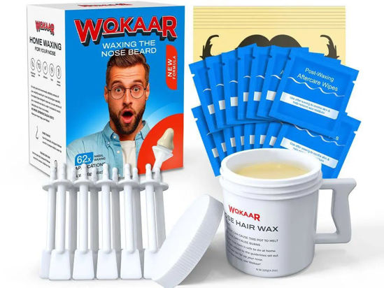Nose Wax Kit, Wokaar New 120 g Hypoallergenic Hair Wax, 30 Applicators