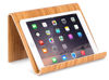 Picture of Sofia + Sam Bamboo Tablet Holder and Stand - Natural Wood - Works with iPad, Surface etc. - Cookbook Book E-Readers Smartphones - Kitchen Table Top - Wire Organizer