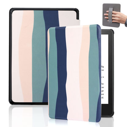 Picture of SCSVPN Case for 6.8'' Kindle Paperwhite 11th Generation 2021 Release and Kindle Paperwhite Signature Edition - Slim Premium Durable PU Leather Cover with Hand Strap, Auto Sleep/Wake - Colorful Blue
