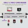 Picture of USB C XD Picture Card Reader, Type C (5Gps) High Speed TF/SD/MS/M2/XD/CF 6 in 1 Camera Card Reader, USB C XD Memory Card Reader Supports Olympus and Fujifilm XD Picture Card 1GB 2GB