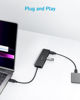 Picture of Anker USB C Hub, 4 Ports USB 3.0 Data Hub with 5Gbps Data Transfer, 0.7ft Extended Cable[Charging Not Supported], USB C Splitter for Type C MacBook, Mac Pro, iMac, Surface, Flash Drive, Mobile HDD