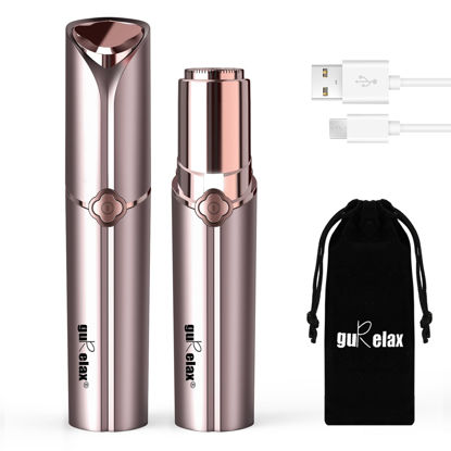 Picture of Ladies Facial Hair Remover, Upper Lip Hair Removal for Women Rechargeable, Painless Female Face Shaver Tool, Electric Mustache&Chin Trimmer Device, Best Razors Beauty by Gurelax