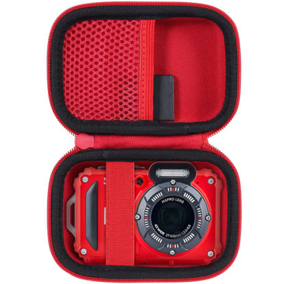 Picture of Aenllosi Hard Travel Case Compatible With Kodak PIXPRO WPZ2 Rugged Waterproof Digital Camera,Protective Case for Kodak Waterproof Video Camera(Red,Case Only)