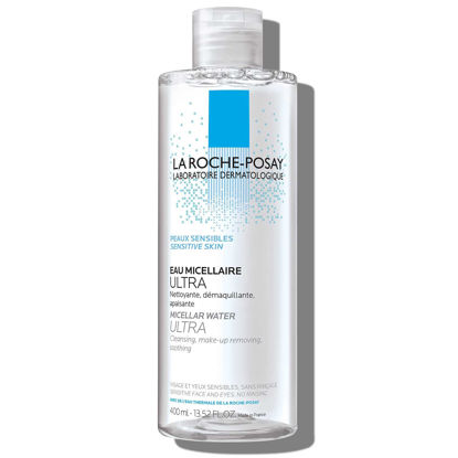 Picture of La Roche-Posay Micellar Cleansing Water for Sensitive Skin, Micellar Water Makeup Remover, Cleanses and Hydrates Skin, Gentle Face Toner, Oil Free