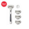 Picture of Flamingo 5-Blade Razors for Women - 1 Razor Handle + 4 5-Blade Refills + 1 Shower Holder - Chrome