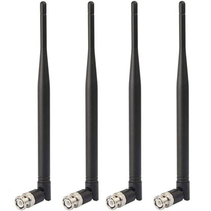 Picture of Bingfu Wireless Microphone Receiver Antennas BNC Male Antenna UHF 400MHz-960MHz (4-Pack) for Wireless Microphone System Receiver Remote Digital Audio Mic Receiver Tuner UHF Ham Radio