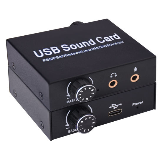 GetUSCart External Sound Card, Tendak USB Audio Adapter with Volume