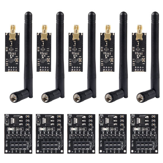 GetUSCart- UMLIFE 5pcs NRF24L01+PA+LNA RF Transceiver Module with SMA ...
