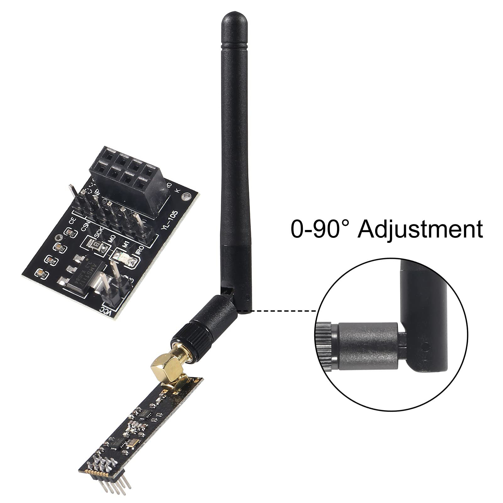 GetUSCart- UMLIFE 5pcs NRF24L01+PA+LNA RF Transceiver Module with SMA ...