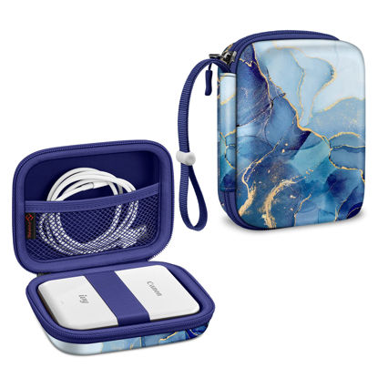 Picture of Fintie Protective Case for Canon Ivy Mini/Canon Ivy 2 Mini/Ivy CLIQ/Ivy CLIQ+/ Ivy CLIQ2/ Ivy CLIQ+2 Instant Camera Photo Printer - Shockproof Hard Shell Carrying Case, Ocean Marble