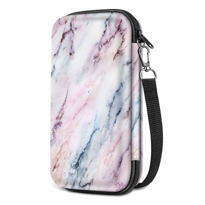 Picture of Graphing Calculator Carrying Case for TI-84 Plus CE, Fintie Hard EVA Shockproof Protective Box for TI-84 Plus/TI-83 Plus CE/Casio fx-9750GII (Marble Pink)
