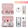 Picture of BOVKE Calculator Travel Case for Texas Instruments TI-Nspire CX II CAS/CX II/CX/CX CAS Graphing Calculators and More - Mesh Pocket for USB Charging Cables and Other School Supplies, Rose Gold