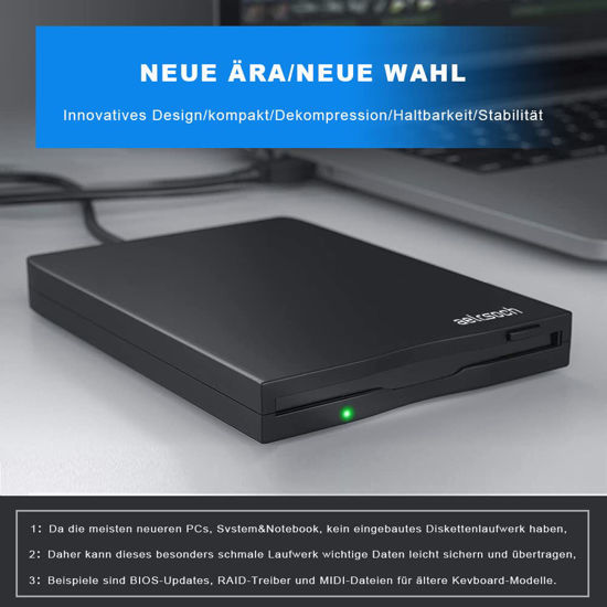 GetUSCart aelrsoch Floppy Disk Reader External Drive USB 3.5inch USB External Floppy Drive 1.