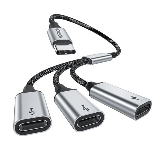 MOGOOD USB C Splitter USB C to USB C Female Adapter USB Y Splitter