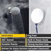 Picture of HoneyBull Shower Mirror Fogless for Shaving - with Suction, Razor Holder & Swivel, Small Mirror, Accessories, Bathroom Holds Razors (White)